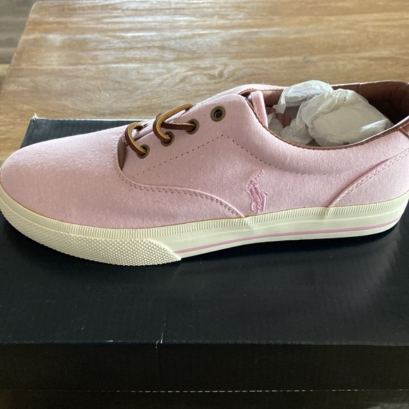 POLO Ralph Lauren sneakers - Mandi 1 Pink Chambray NWT size 9 - Picture 3 of 9